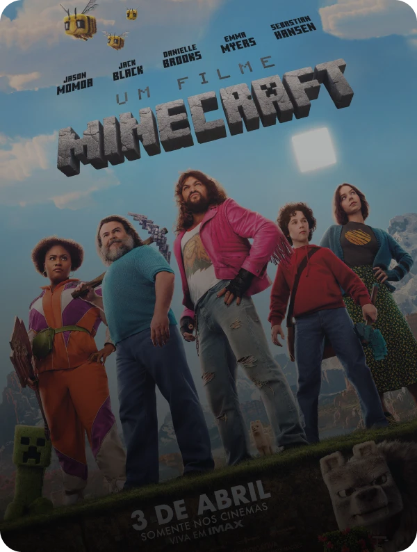 Um Filme Minecraft no Kinoplex com a meia entrada do Banco Pan