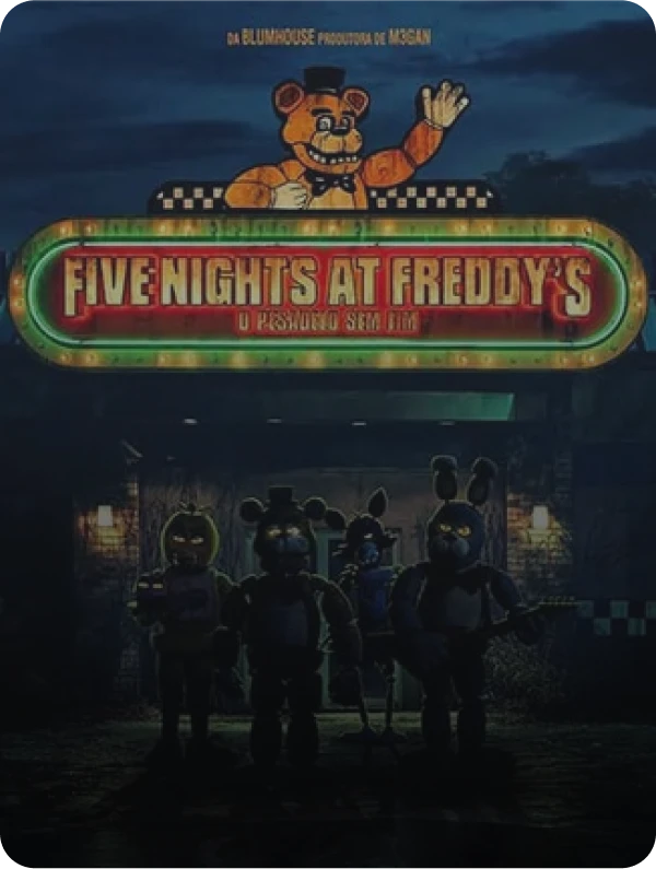 Convite ingresso digital tema fnaf